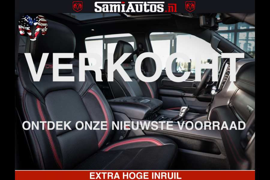 Dodge Ram 1500 TRX 6.2 4X4 | FULL PPF WRAP | HELLCAT | DIGI CLUSTER | RAMBAR | BEADLOCK WHEELS | PANORAMA | HEADUP | 360CAM | 12'' MULTIMEDIA | CARBON PACK | 3500KG | ZEER EXCLUSIEF
