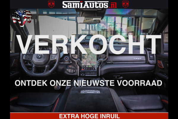 Dodge Ram 1500 TRX 6.2 4X4 | FULL PPF WRAP | HELLCAT | DIGI CLUSTER | RAMBAR | BEADLOCK WHEELS | PANORAMA | HEADUP | 360CAM | 12'' MULTIMEDIA | CARBON PACK | 3500KG | ZEER EXCLUSIEF