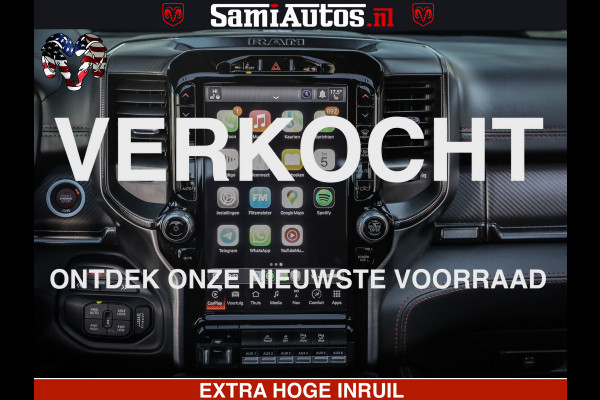 Dodge Ram 1500 TRX 6.2 4X4 | FULL PPF WRAP | HELLCAT | DIGI CLUSTER | RAMBAR | BEADLOCK WHEELS | PANORAMA | HEADUP | 360CAM | 12'' MULTIMEDIA | CARBON PACK | 3500KG | ZEER EXCLUSIEF