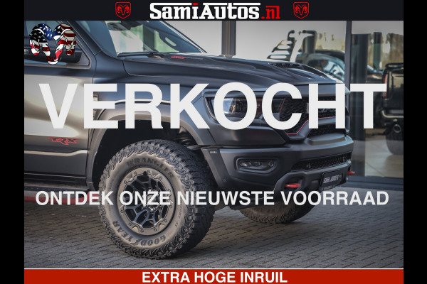 Dodge Ram 1500 TRX 6.2 4X4 | FULL PPF WRAP | HELLCAT | DIGI CLUSTER | RAMBAR | BEADLOCK WHEELS | PANORAMA | HEADUP | 360CAM | 12'' MULTIMEDIA | CARBON PACK | 3500KG | ZEER EXCLUSIEF