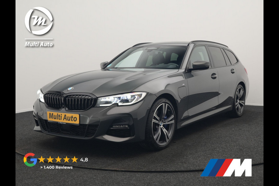 BMW 3 Serie Touring 330e M Sport PHEV 293pk Dealer O.H. | Trekhaak Af Fabriek | Head Up | Adaptive Cruise | Laser LED | Harman / Kardon | Camera | Adaptief Onderstel | Alcantara Sportstoelen Verwarmd | Keyless | Blis | Sfeerverlichting | Dravitgrau metallic | Plug In Hybrid