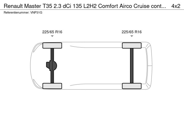 Renault Master T35 2.3 dCi 135 L2H2 Comfort Airco Cruise control Apple / Android Navigatie Laadruimte afgewerkt
