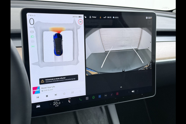 Tesla Model Y RWD 300pk Trekhaak SOH 92% Warmtepomp LFP-Accu Leer Lmv Camera's Panoramadak Adap.Cruise Navi Ecc Autopilot Stoel+Stuur+Achterbank Verwarming Elek.Achterklep Dodehoek detector Draadloze telefoonlader 1e Eigenaar 1.600KG Trekgewicht Fabrieksgarantie op Motor en Accu tot 22-04-2032/160.000km