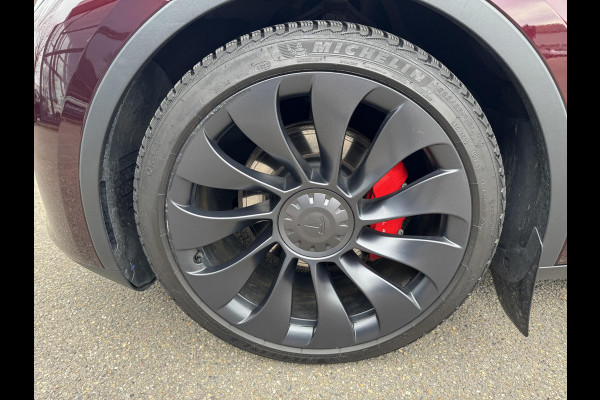 Tesla Model Y Performance AWD 75 kWh AFNEEMBARE TREKHAAK| CHERRY RED| VOLLEDIGE TESLA GARANTIE TOT 14-12-2027 OF 80K KM|1STE EIGENAAR ORIG. NL| AUTOPILOT| STOELVERWARMING VOOR + ACHTER|