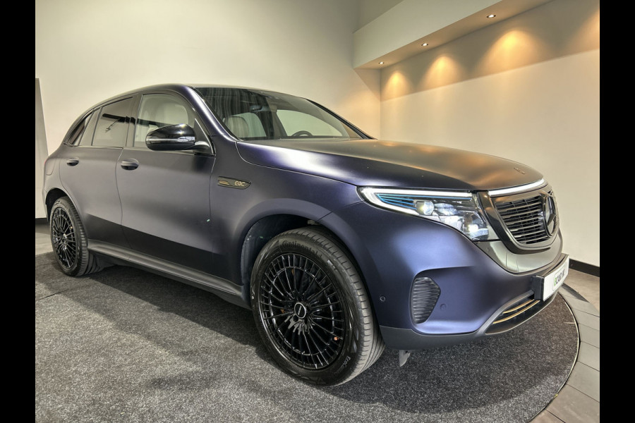 Mercedes-Benz EQC 400 4MATIC Premium 80 kWh | paarse wrap | beige interieur | lichtmetalen velgen Soh (batterijcheck) Waarde 96,6 %