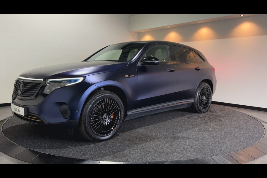 Mercedes-Benz EQC 400 4MATIC Premium 80 kWh | paarse wrap | beige interieur | lichtmetalen velgen Soh (batterijcheck) Waarde 96,6 %