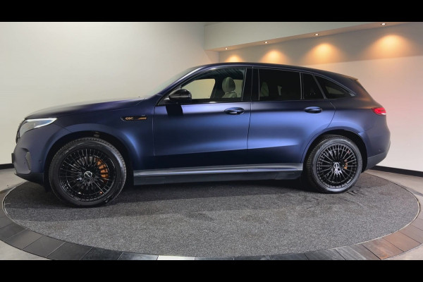 Mercedes-Benz EQC 400 4MATIC Premium 80 kWh | paarse wrap | beige interieur | lichtmetalen velgen Soh (batterijcheck) Waarde 96,6 %