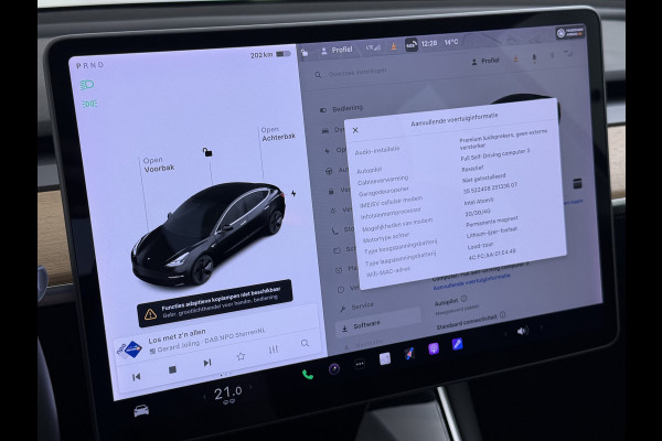 Tesla Model 3 SR+ 325PK LFP-Accu SOH 95% AutoPilot Leer Pano-Dak Adaptive Cruise Camera's Elektr.-Stuur+Stoelen+Spiegels+Geheugen+Easy-Entry+V Ecc Navi Led DAB Voorverwarmen interieur via App Keyless One-Pedal-Drive 1e Eigenaar Origineel Nederlandse Auto Fabrieksgarantie op Accu en motor tot 8-12-2028