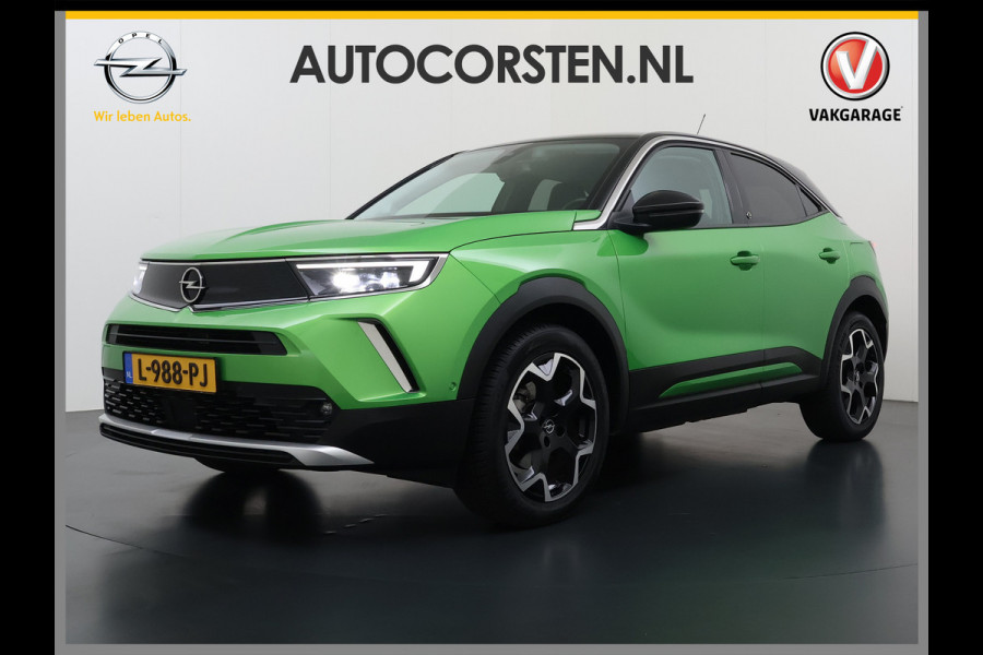 Opel Mokka-e Ultimate 50kWh 3-Fase Warmtepomp Adap.Cruise Stuur+Stoelverwarming Navi 360°Camera Ecc Apple Carplay Android Auto Pdc 11kw Laden SOH 88% Matrix Led Keyless Lmv DAB Lane Assist Privacy Glas Dealeronderhouden Origineel Nederlandse Auto Super Compleet!