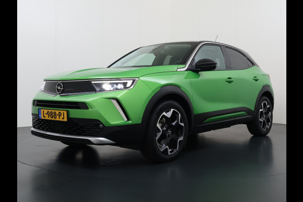 Opel Mokka-e Ultimate 50kWh 3-Fase Warmtepomp Adap.Cruise Stuur+Stoelverwarming Navi 360°Camera Ecc Apple Carplay Android Auto Pdc 11kw Laden SOH 88% Matrix Led Keyless Lmv DAB Lane Assist Privacy Glas Dealeronderhouden Origineel Nederlandse Auto Super Compleet!