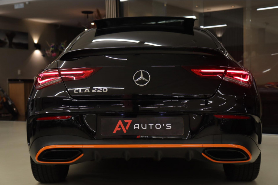 Mercedes-Benz CLA-Klasse 220 ORANJE Edition AMG Line PANO/BURM/LANEASSIST/SFEER/CAM/BOMVOLL