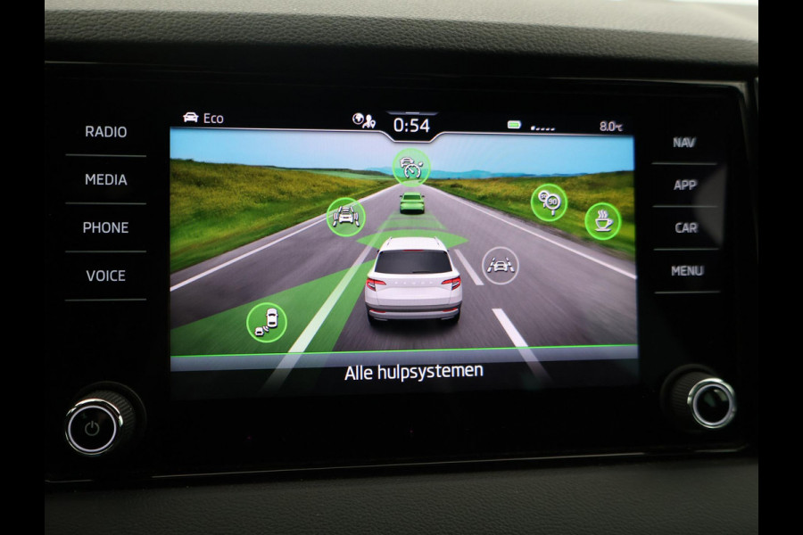 Škoda Karoq 1.5 TSI ACT 150 PK DSG SPORTLINE + CANTON AUDIO | STEEL GREY | CAMERA | 19 INCH | VIRTUAL | SFEER