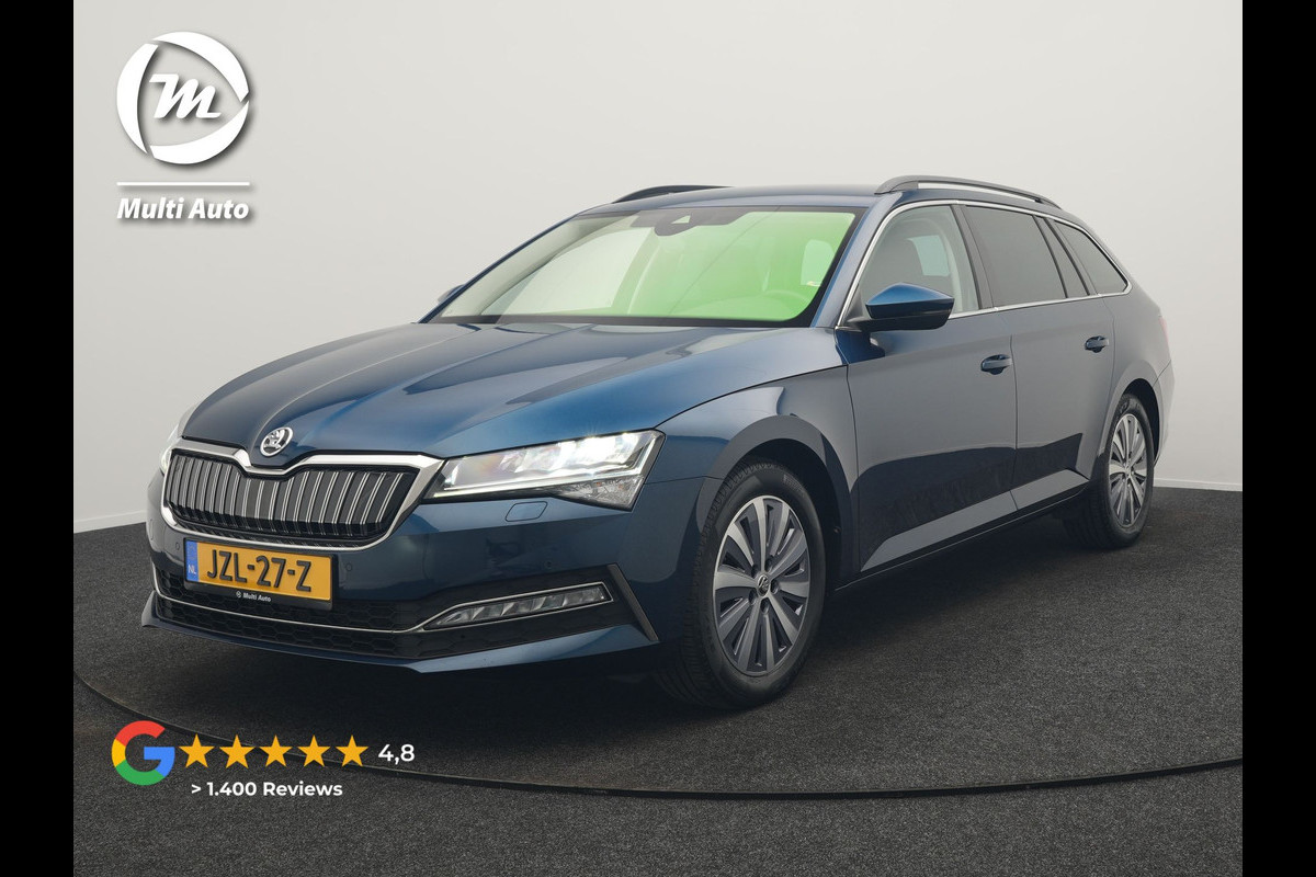 Škoda Superb Combi 1.4 TSI iV Ambition PHEV 218pk Dealer O.H. | Camera | Lederen Sportstoelen Memory & Verwarmd | Keyless | Apple Carplay | Virtual Cockpit | Navigatie | Cruise Control | DAB | Plug In Hybrid
