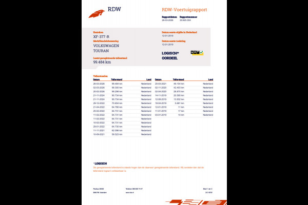 Volkswagen Touran 1.5 TSI Comfortline 2019 NAVI AIRCO Trekh!