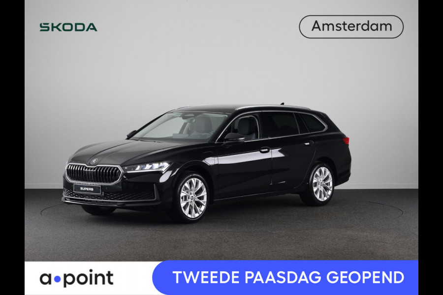 Škoda Superb Combi Business Edition PHEV 1.5 TSI 204 pk 6 versn. DSG | Trekhaak, wegklapbaar | Chrome pakket | Lichtmetalen velgen 18 inch Dofida zilver