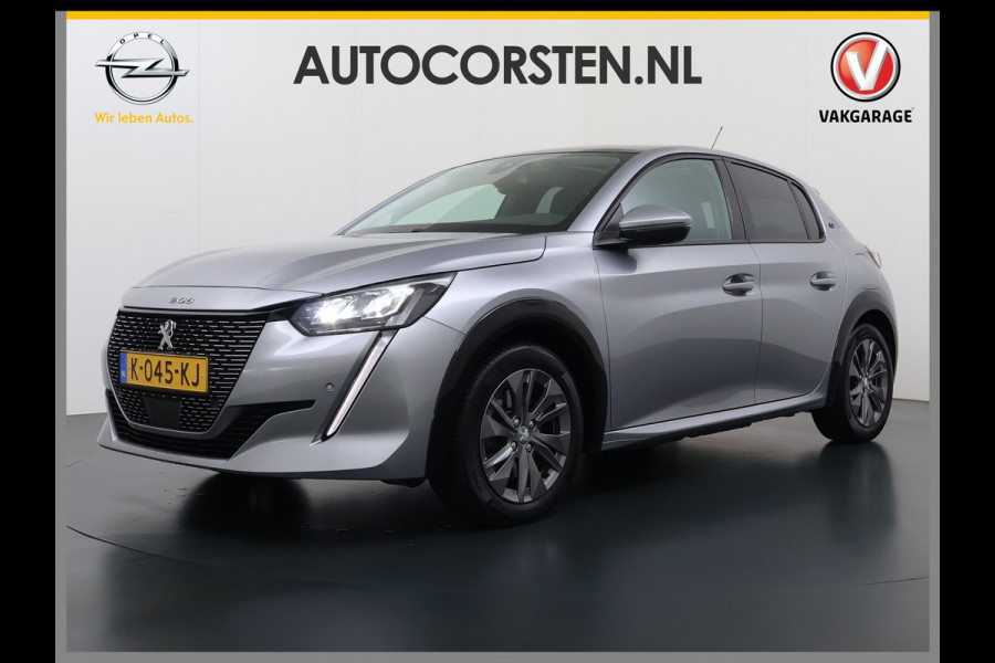 Peugeot e-208 EV SOH 92,5% Panoramadak Stoelverwarming 3D-Navi 360°Camera Apple Carplay Android Auto Ecc Cruise Control Pdc Keyless 50kWh Allu Led Lmv Privacy Glas Isofix DAB+ Bluetooth Regen-Lichtsensor Lane Assist Dealeronderhouden Origineel Nederlandse Auto