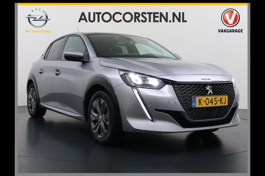 Peugeot e-208 EV SOH 92,5% Panoramadak Stoelverwarming 3D-Navi 360°Camera Apple Carplay Android Auto Ecc Cruise Control Pdc Keyless 50kWh Allu Led Lmv Privacy Glas Isofix DAB+ Bluetooth Regen-Lichtsensor Lane Assist Dealeronderhouden Origineel Nederlandse Auto