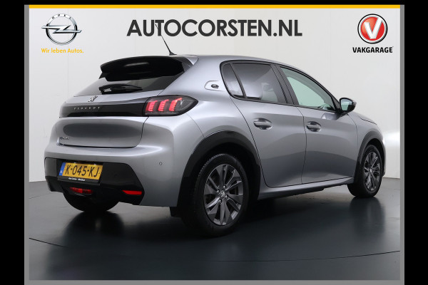 Peugeot e-208 EV SOH 92,5% Panoramadak Stoelverwarming 3D-Navi 360°Camera Apple Carplay Android Auto Ecc Cruise Control Pdc Keyless 50kWh Allu Led Lmv Privacy Glas Isofix DAB+ Bluetooth Regen-Lichtsensor Lane Assist Dealeronderhouden Origineel Nederlandse Auto