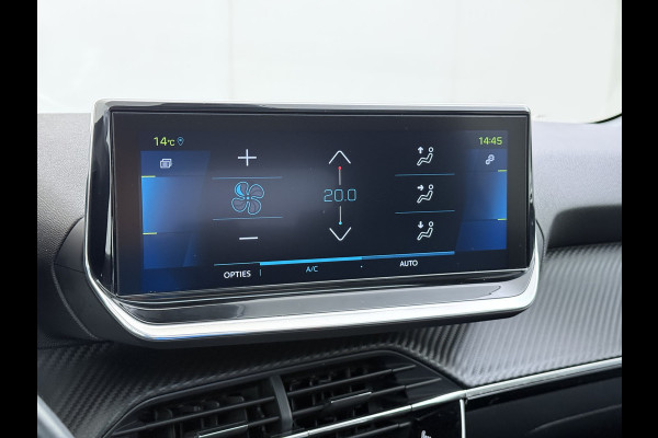 Peugeot e-208 EV SOH 92,5% Panoramadak Stoelverwarming 3D-Navi 360°Camera Apple Carplay Android Auto Ecc Cruise Control Pdc Keyless 50kWh Allu Led Lmv Privacy Glas Isofix DAB+ Bluetooth Regen-Lichtsensor Lane Assist Dealeronderhouden Origineel Nederlandse Auto