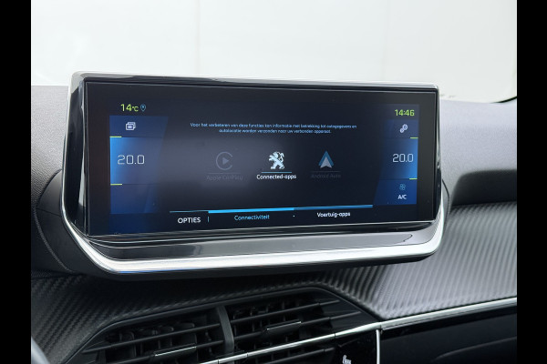 Peugeot e-208 EV SOH 92,5% Panoramadak Stoelverwarming 3D-Navi 360°Camera Apple Carplay Android Auto Ecc Cruise Control Pdc Keyless 50kWh Allu Led Lmv Privacy Glas Isofix DAB+ Bluetooth Regen-Lichtsensor Lane Assist Dealeronderhouden Origineel Nederlandse Auto