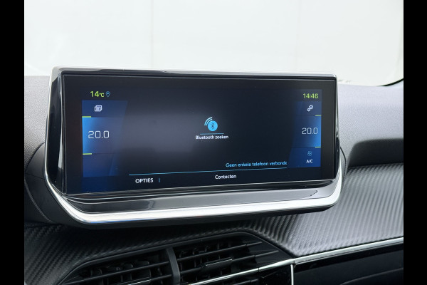 Peugeot e-208 EV SOH 92,5% Panoramadak Stoelverwarming 3D-Navi 360°Camera Apple Carplay Android Auto Ecc Cruise Control Pdc Keyless 50kWh Allu Led Lmv Privacy Glas Isofix DAB+ Bluetooth Regen-Lichtsensor Lane Assist Dealeronderhouden Origineel Nederlandse Auto