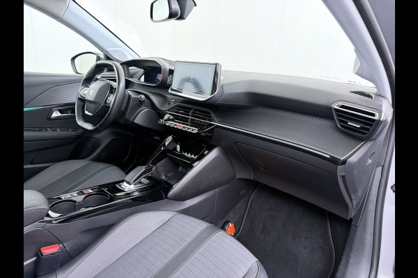Peugeot e-208 EV SOH 92,5% Panoramadak Stoelverwarming 3D-Navi 360°Camera Apple Carplay Android Auto Ecc Cruise Control Pdc Keyless 50kWh Allu Led Lmv Privacy Glas Isofix DAB+ Bluetooth Regen-Lichtsensor Lane Assist Dealeronderhouden Origineel Nederlandse Auto