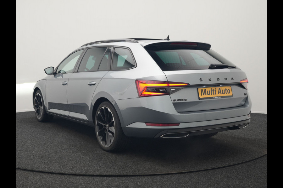 Škoda Superb Combi 1.4 TSI iV Sportline PHEV 218pk Dealer O.H | Panodak | Crystal LED | Camera | Alcantara Sportstoelen Memory & Verwarmd | Cruise Control | Sfeerverlichting | Apple Carplay | Keyless | Navigatie | Virtual | DAB | 19"L.M | Plug In Hybrid |