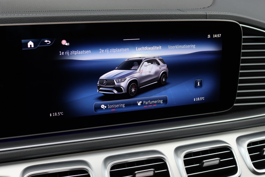 Mercedes-Benz GLE AMG 53 Hybrid 4MATIC+ Premium+ | Luchtvering | Distronic | Massage | Memory | Trekhaak | Verwarmd Stuurwiel | Burmester | Panoramadak | Luchtreinigingspakket | Soft-Close | Vlakkenverwarming |