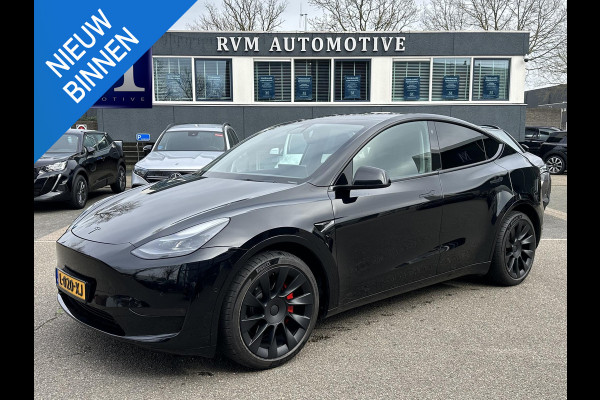 Tesla Model Y Long Range AWD 75 kWh SOH 88%|BTW|VAN €30.900,- NU VOOR SLECHTS €28.877,- Uw LENTEVOORDEEL €2.023,- | AFNEEMBARE TREKHAAK|DE HOOGVOLTACCU EN AANDRIJFLIJN GARANTIE TOT 2030 of 192.000KM| AUTOPILOT| STOEL+ STUURVERWARMING| ACHTERBANK VERWARMD