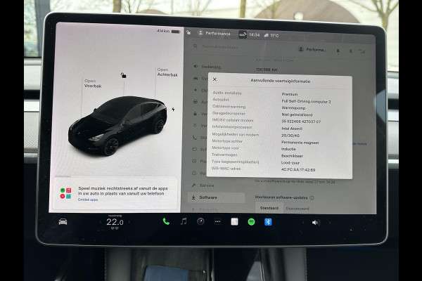 Tesla Model Y Long Range AWD 75 kWh SOH 88%|BTW|VAN €30.900,- NU VOOR SLECHTS €28.877,- Uw LENTEVOORDEEL €2.023,- | AFNEEMBARE TREKHAAK|DE HOOGVOLTACCU EN AANDRIJFLIJN GARANTIE TOT 2030 of 192.000KM| AUTOPILOT| STOEL+ STUURVERWARMING| ACHTERBANK VERWARMD