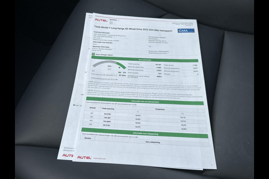 Tesla Model Y Long Range AWD 75 kWh SOH 88%|BTW|VAN €30.900,- NU VOOR SLECHTS €28.877,- Uw LENTEVOORDEEL €2.023,- | AFNEEMBARE TREKHAAK|DE HOOGVOLTACCU EN AANDRIJFLIJN GARANTIE TOT 2030 of 192.000KM| AUTOPILOT| STOEL+ STUURVERWARMING| ACHTERBANK VERWARMD