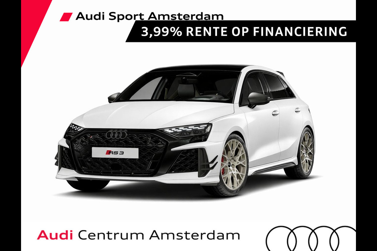 Audi RS3 Sportback Competition Limited 2.5 TFSI 295 kW / 400 PK SB Audi Exclusive Matte Gletsjerwit | Panoramadak | Sonos | HUD |