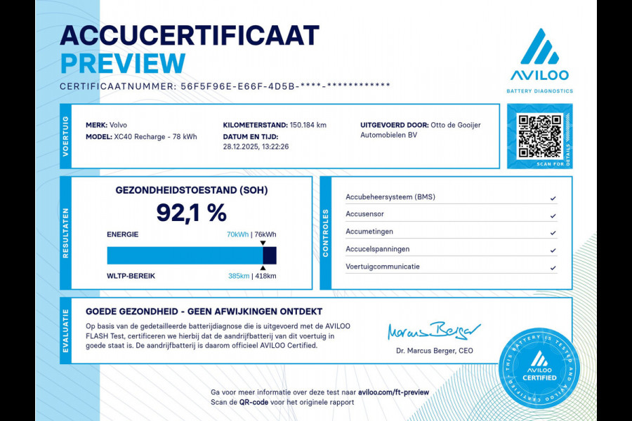 Volvo XC40 Recharge P8 AWD R-Design / SoH 92,1% / Trekhaak / Panoramadak / Camera / Keyless / Harman Kardon / 19'' / Half leder / Stuur+Stoelverwarming / DAB / Dodehoek / ACC