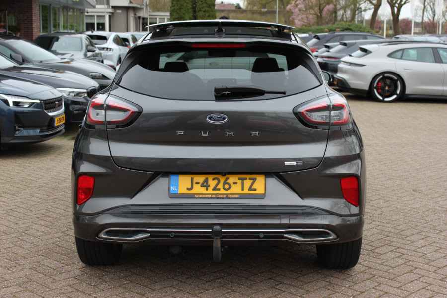 Ford Puma 1.0 EcoBoost Hybrid ST-Line X Vignale 155pk / NL Auto! / Full option! / Trekhaak / Panoramadak / Camera / Leder / CarPlay / B&O / 18'' / Keyless / Stuur+Stoelverwarming / Dodehoek / DAB / Verwarmde voorruit / ACC