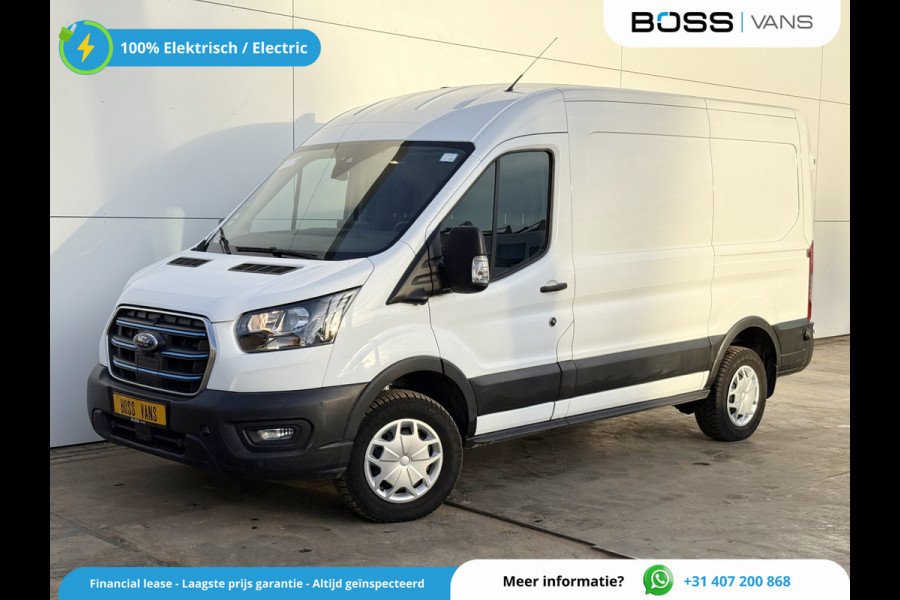 Ford E-Transit 390 75kWh 184PK 390 Elektrisch 75kWh 334km WLTP BEV Snelladen L2H2 Climate Control Tachograaf Carplay 360° Camera Stoelverwarming Parkeersensoren voor achter Laadkabel