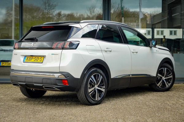 Peugeot 3008 1.6 HYbrid4 300 GT / Dode Hoek / Zwart Dak / Parelmoer Wit / Carplay