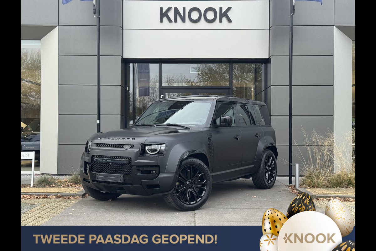 Land Rover Defender P635 110 Octa Black | Nieuw | Narvik Black | Satin