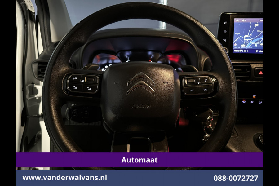 Citroën Berlingo 1.2 PureTech 130pk Automaat Benzine L1H1 Euro6 Airco | 3-Zits | Navigatie | Camera Apple Carplay, Android Auto, Cruisecontrol, Parkeersensoren, Bijrijdersbank
