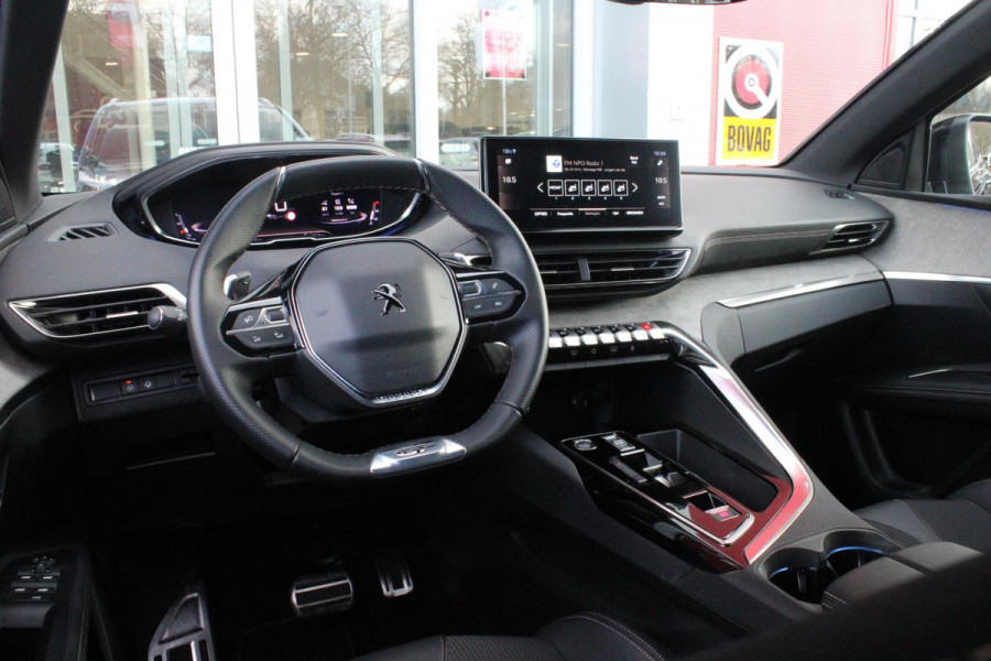 Peugeot 3008 1.2 Hybrid 145PK GT | 360° CAMERA | NAVIGATIE | ADAPTIVE CRUISE CONTROL | APPLE CARPLAY/ANDROID AUTO | CLIMATE CONTROL | 18" LICHTMETALEN VELGEN | DODEHOEK DETECTIE | KEYLESS ENTRY/START | FULL LED KOPLAMPEN | PARKEERSENSOREN VOOR EN ACHTER | DAB+ RADIO | LANE ASSIST |
