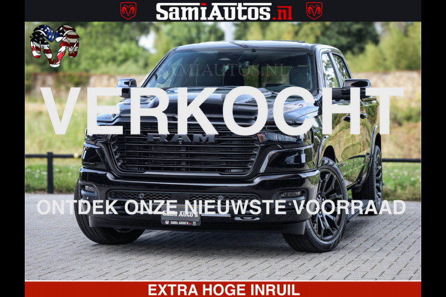 Dodge Ram 1500 Night Premium | Full Option | De Meest Luxe Pick-Up in zijn Klasse | Comfortabele Dubbele Cabine met Royale 5 Zitplaatsen | BPM vrij | Nu Leverbaar uit Voorraad | Voorraad Nr 2285 - 7648