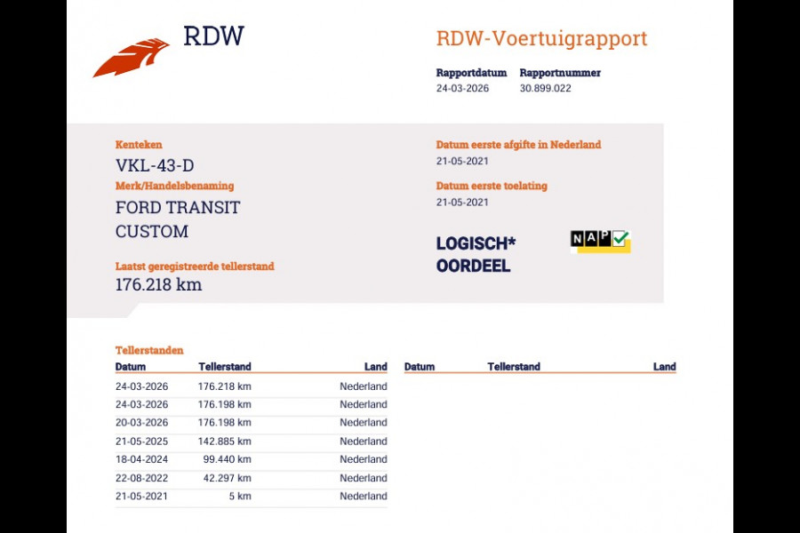 Ford Transit Custom 280 2.0 TDCI 130pk Euro 6 - DC 5 Pers. - Trekhaak - Airco - Navi