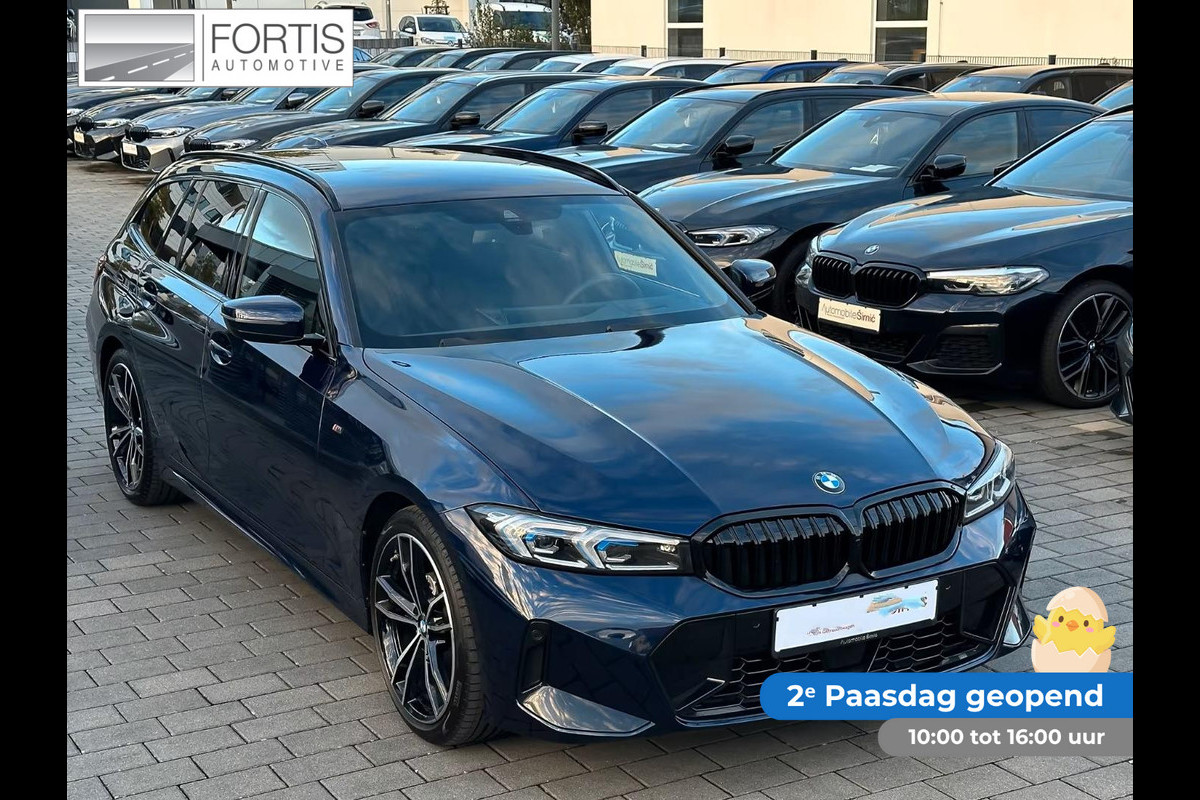 BMW 3 Serie Touring 320d xDrive M-SPORT ** LED, NAVI+, HALF-LEDER, VERW. STUUR, HuD, TREKH, 19-inch LMV, TANSANIT BLAU ** 1e EIG - UNFALLFREI ** ** INFORMEER OOK NAAR ONZE AANTREKKELIJKE FINANCIAL-LEASE TARIEVEN **