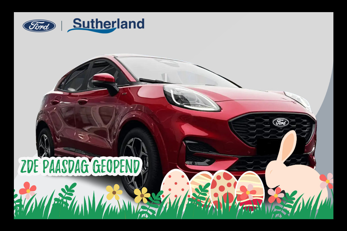 Ford Puma 1.0 EcoBoost Hybrid ST-Line 125pk Nieuw Model | Fantastic Red | Achteruitrijcamera | Navigatie | Draadloze Carplay, Android auto  | Nieuw te Bestellen