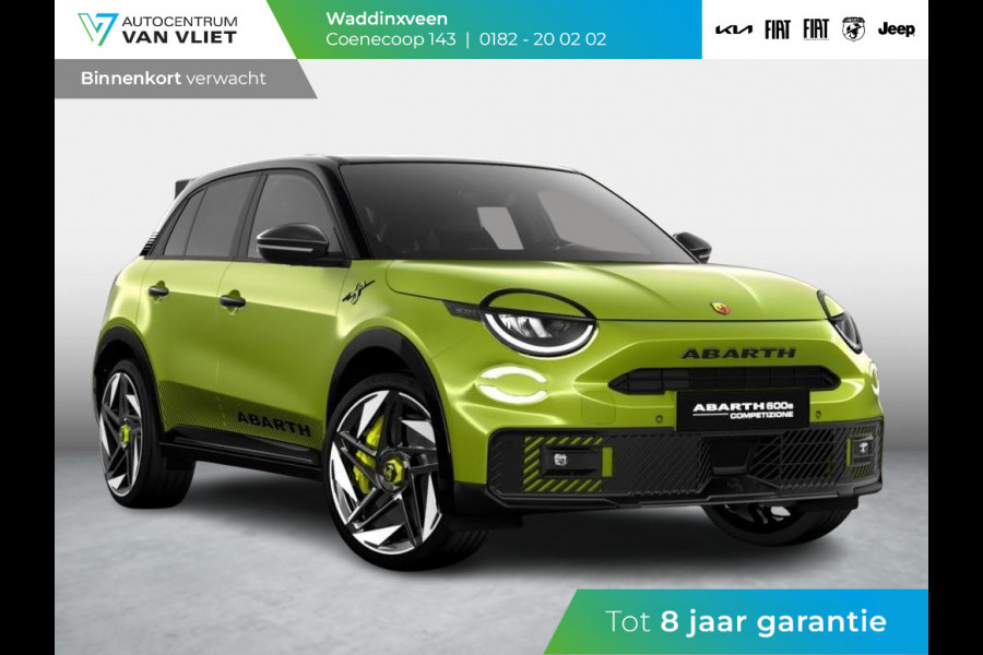 Abarth 600e Competizione 54 kWh | Clima | Adapt. Cruise | Alcantara | Camera | Apple Carplay | Elektr. A-Klep | BSM | Keyless| 20" | Sperdifferentieel | Winter Pack