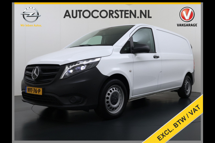 Mercedes-Benz Vito 116CDI Automaat Trekhaak Navi Ecc Cruise Control Euro 6 Camera Bluetooth Sortimo Kasten Stoelverwarming Cruise Control Pdc Lane  Betonplex Vloer Schuifdeur Achterdeuren Licht-/regensensor Zijwind assistent 1e Eigenaar 2.500KG Trekgewicht