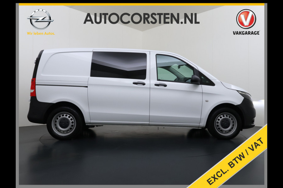 Mercedes-Benz Vito 116CDI Automaat Trekhaak Navi Ecc Cruise Control Euro 6 Camera Bluetooth Sortimo Kasten Stoelverwarming Cruise Control Pdc Lane  Betonplex Vloer Schuifdeur Achterdeuren Licht-/regensensor Zijwind assistent 1e Eigenaar 2.500KG Trekgewicht