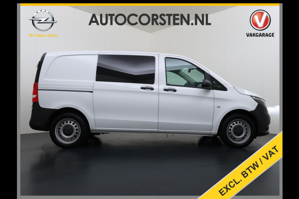 Mercedes-Benz Vito 116CDI Automaat Trekhaak Navi Ecc Cruise Control Euro 6 Camera Bluetooth Sortimo Kasten Stoelverwarming Cruise Control Pdc Lane  Betonplex Vloer Schuifdeur Achterdeuren Licht-/regensensor Zijwind assistent 1e Eigenaar 2.500KG Trekgewicht