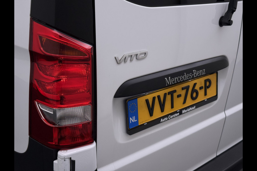 Mercedes-Benz Vito 116CDI Automaat Trekhaak Navi Ecc Cruise Control Euro 6 Camera Bluetooth Sortimo Kasten Stoelverwarming Cruise Control Pdc Lane  Betonplex Vloer Schuifdeur Achterdeuren Licht-/regensensor Zijwind assistent 1e Eigenaar 2.500KG Trekgewicht