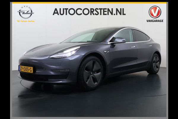 Tesla Model 3 Long Range AWD 75kWh AutoPilot Leder Panoramadak Adaptive-Cruise Camera's Elektr.-Stuur+Stoelen+Spiegels+Geheugen+Easy-Entry+Ver SOH 87% Navi LED DAB Voorverwarmen interieur Keyless One-Pedal-Drive 4WD Origineel Nederlandse Auto