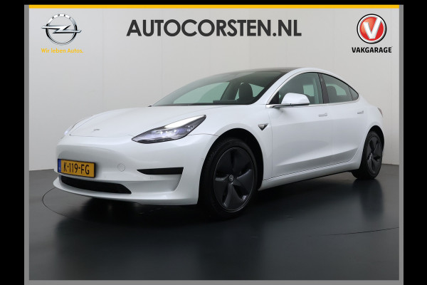 Tesla Model 3 SR+ 325PK LFP-Accu AutoPilot Leer Pano-Dak Adaptive Cruise Lmv 18" Camera's Elektr.-Stuur+Stoelen+Spiegels+Geheugen+Easy-Entry+V SOH 88% Ecc Navi Led DAB Voorverwarmen interieur via App Keyless One-Pedal-Drive Origineel Nederlandse Auto Fabrieksgarantie op Accu en Motor tot 11-12-2028/160.000km LFP accu dus 100% opladen!